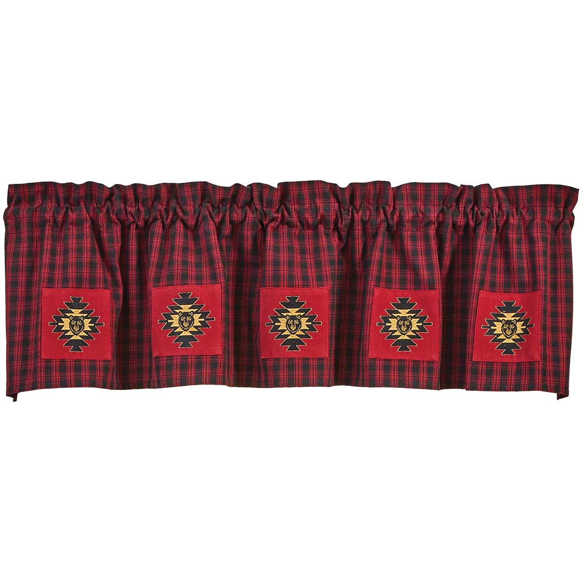 Red Dawn Bear Patch Valance
