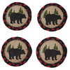 Bear Silhouette Braided Coasters - Set of 4