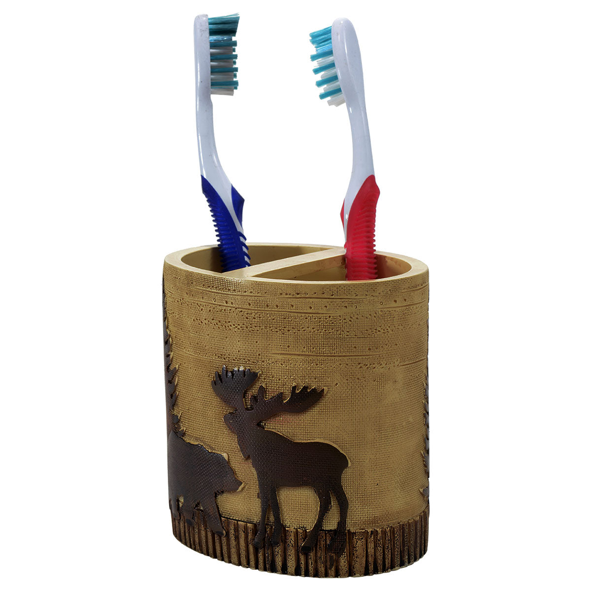 Black Forest Decor Woodland Moose & Bear Toothbrush Holder - Thumbnail 5