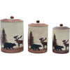 Timberland Moose & Bear Ceramic Canisters - Set of 3
