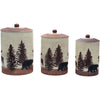 Timberland Moose & Bear Ceramic Canisters - Set of 3