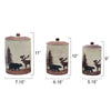 Timberland Moose & Bear Ceramic Canisters - Set of 3