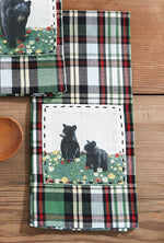 Bear Family Plaid Cubs Dishtowels - Set of 4