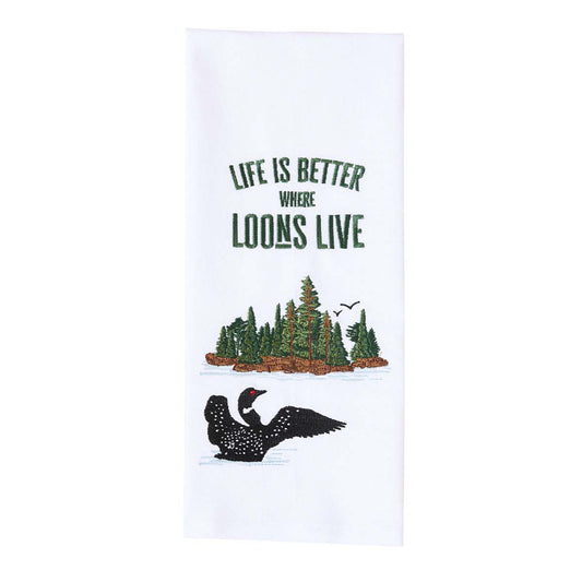 Lakeside Loon Dishtowels - Set of 4