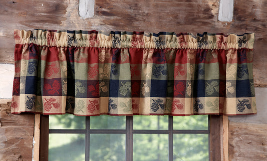 Pinecone Plaid Valance
