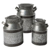 Galvanized Milk Can Canisters - Set of 3 - SALE