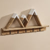 Mountain Peak Wall Shelf with Hooks - OVERSTOCK
