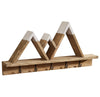 Mountain Peak Wall Shelf with Hooks - OVERSTOCK
