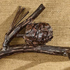 Pinecone Branch Wall Hooks - Large