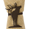 Rustic Elk Napkin Rings - Set of 4