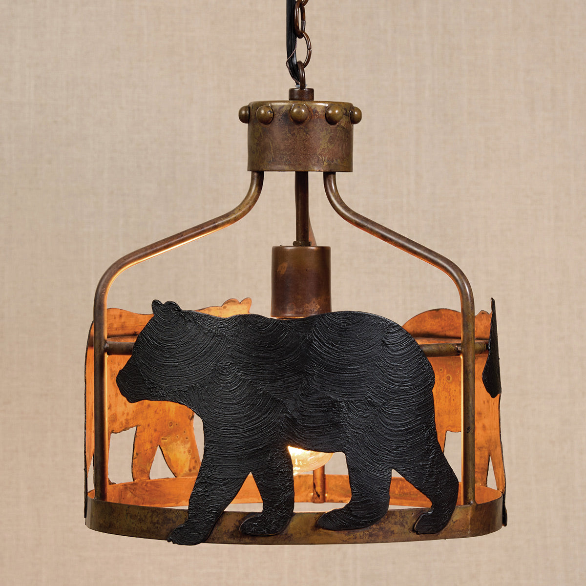 Black Bear Retreat Pendant Light