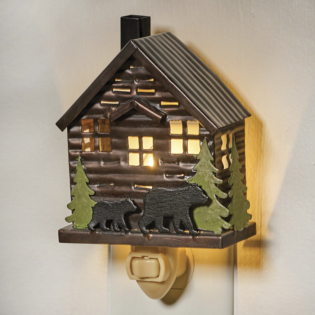 Bear Family Cabin Nightlight