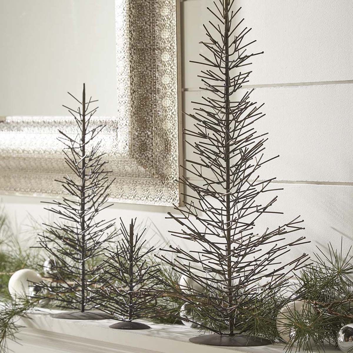 Metal Pine Tree Sculpture - Large