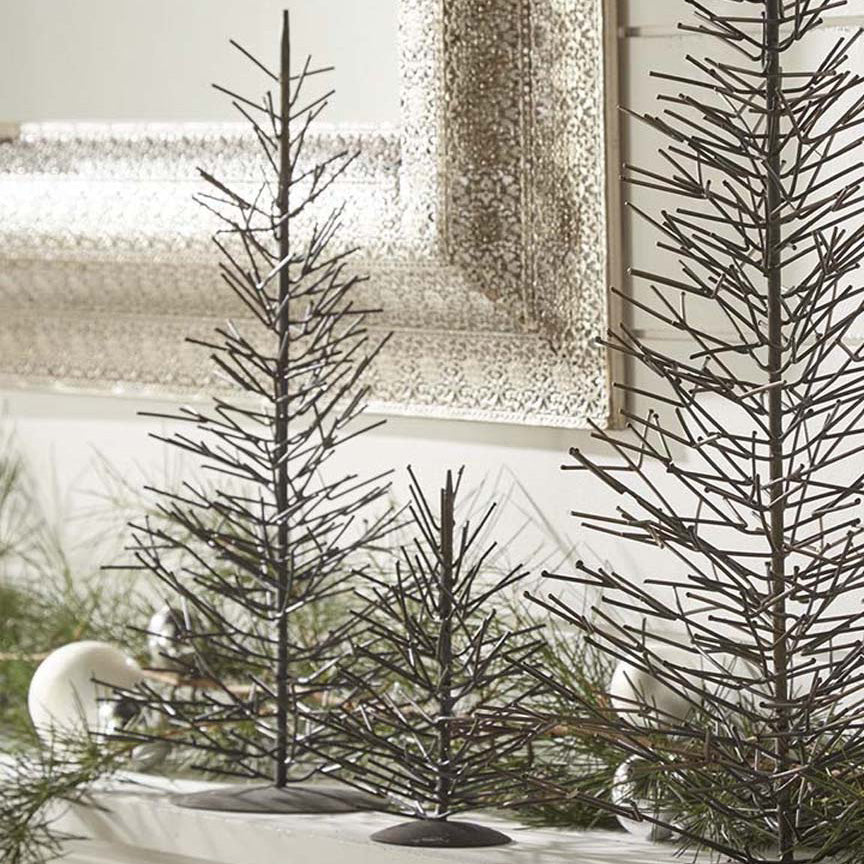 Metal Pine Tree Sculpture - Medium