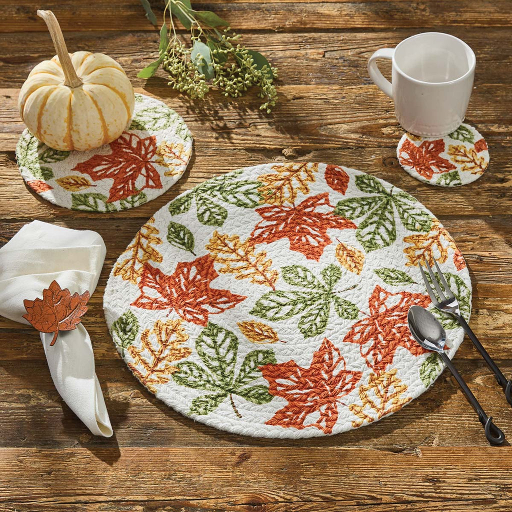 Woven Foliage Trivets - Set of 4
