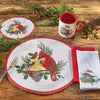 Always & Forever Cardinal Braided Placemats - Set of 4