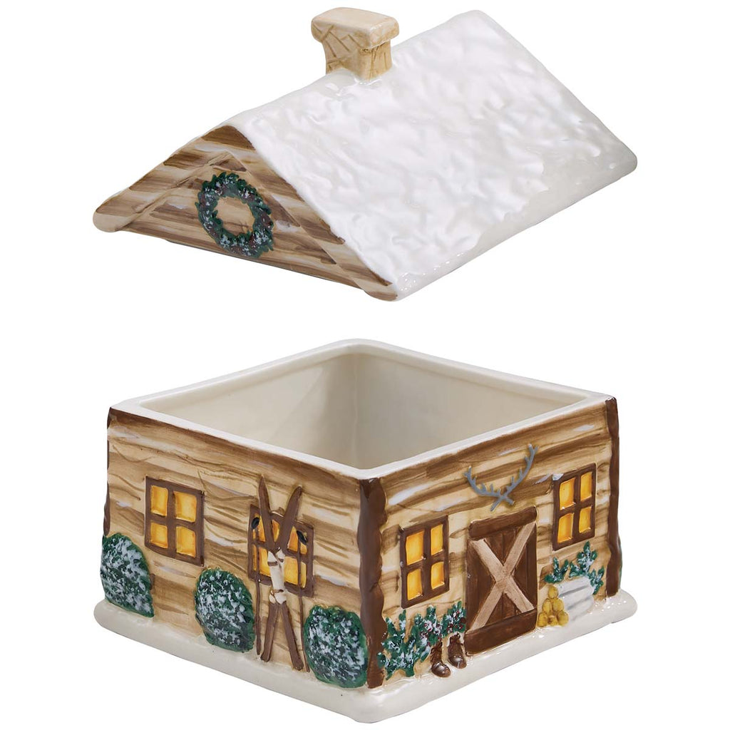 Winter Cabin Cookie Jar - OVERSTOCK