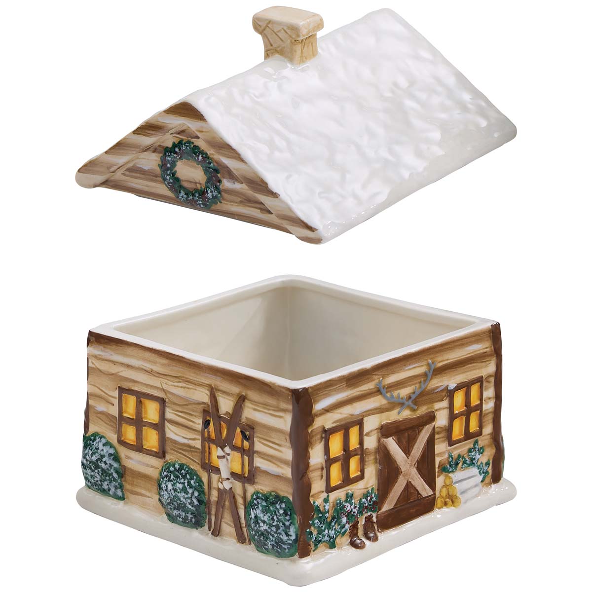 Winter Cabin Cookie Jar - OVERSTOCK