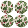 Holly Berry Braided Coasters - Set of 4 - OUT OF STOCK UNTIL 06/09/2026