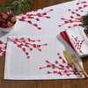 Red Winter Branch Table Runner - 54 Inch