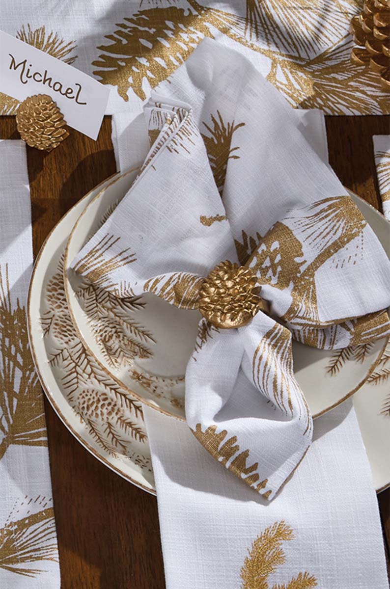 Black Forest Decor Pine Branch Napkin - Thumbnail 3