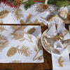 Golden Pine Branch Table Runner - 54 inch