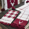 Merry Plaid Antler Dishtowel - Set of 2