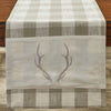 Plaid Antler Table Runner