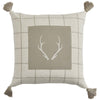 Antler Checkered Poly Pillow