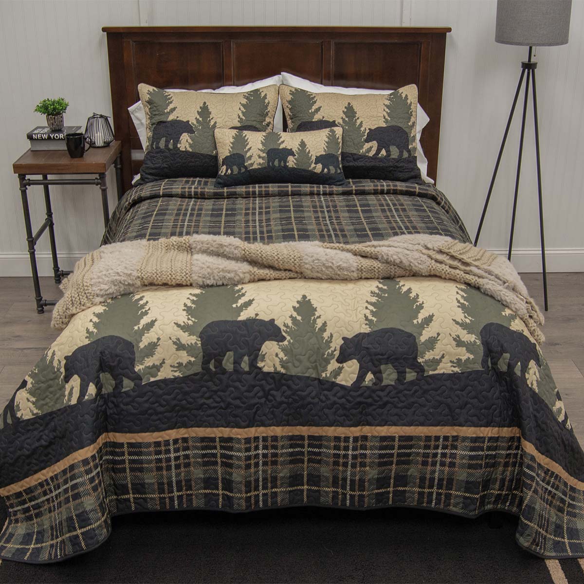 Timberland Plaid Bear Quilt - Full/Queen- SALE