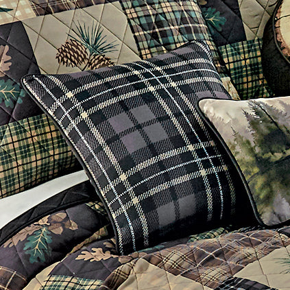 Pinecone Plaid Accent Pillow