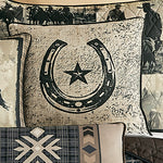 Midnight Horseshoe Pillow