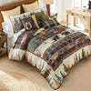 Winter's Retreat Bear Cabin Quilt Bedding - King