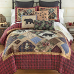 Cabin Pine Patchwork Quilt Bed Set - King
