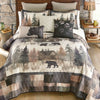 Watercolor Cabin Quilt Bed Set - King
