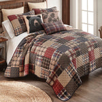 Plaid Rustic Retreat Quilt Bed Set - Cal. King