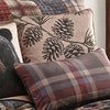 Plaid Rustic Retreat Pinecone Pillow