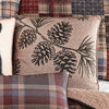 Plaid Rustic Retreat Pinecone Pillow