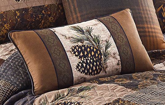 Pinecone Haven Accent Pillow