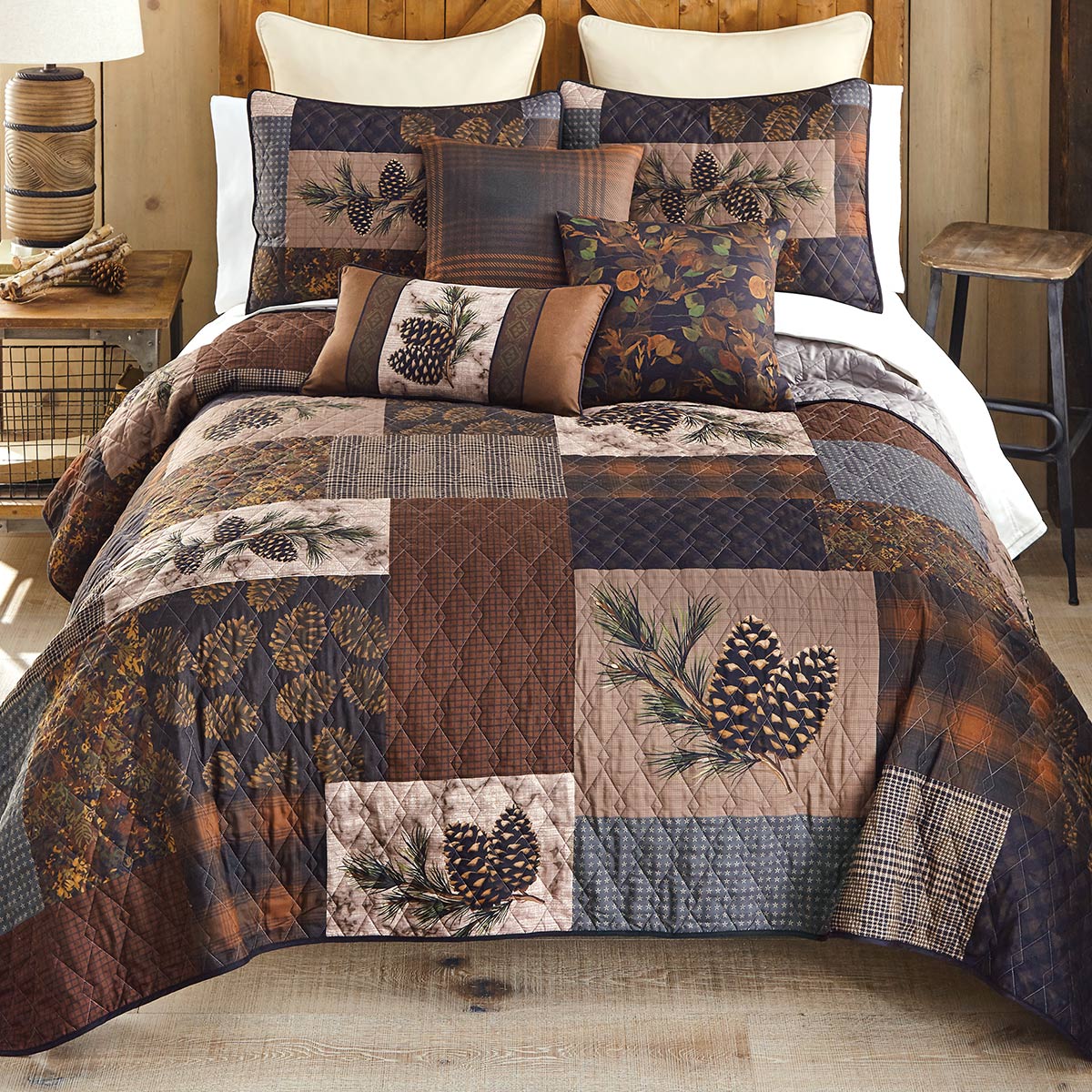 Pinecone Haven Accent Pillow