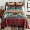 Mojave Turquoise & Rust Quilt Bed Set - King- SALE