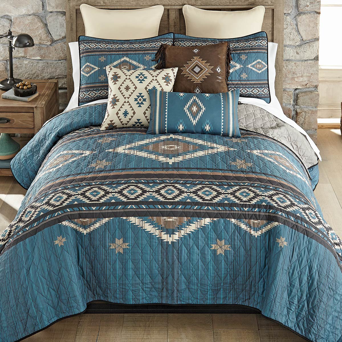 Tahoe Sky Quilt Bed Set - Queen
