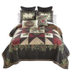 Woodland Cardinal Quilt Bed Set - King