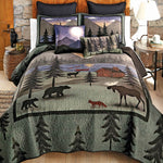 Woodland Sunset Quilt Bed Set - Queen