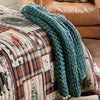 Forest Green Chunky Knit Throw