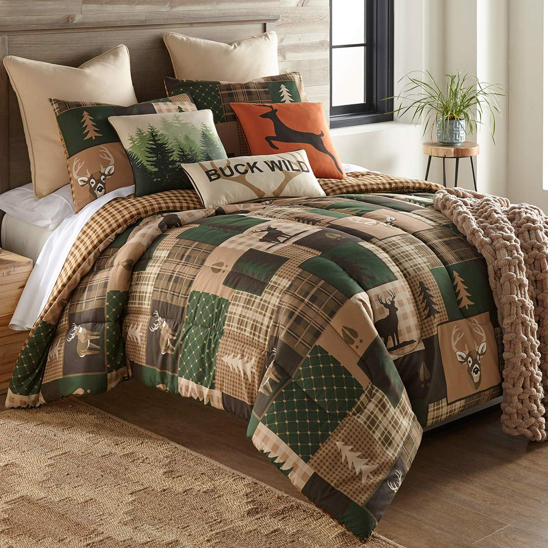 Deer Wilderness Comforter Set - Queen