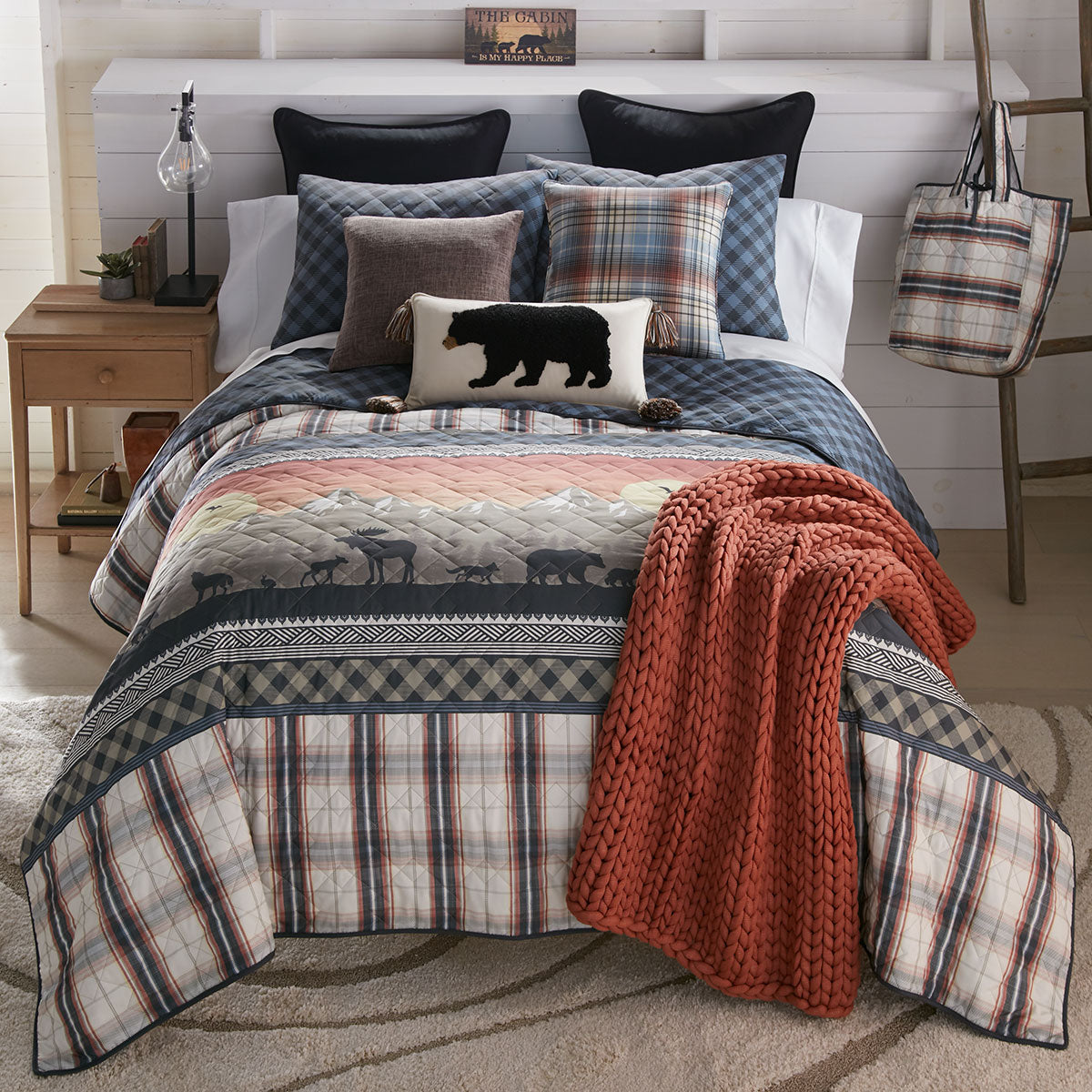 Wildlife Sunrise Quilt Bed Set - Queen