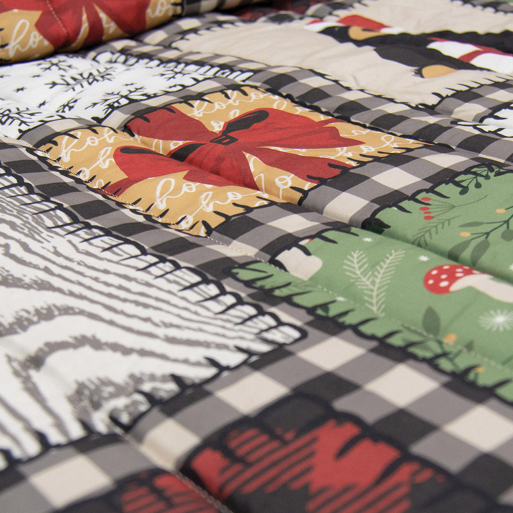 Holiday Cabin Quilt Bed Set - Queen