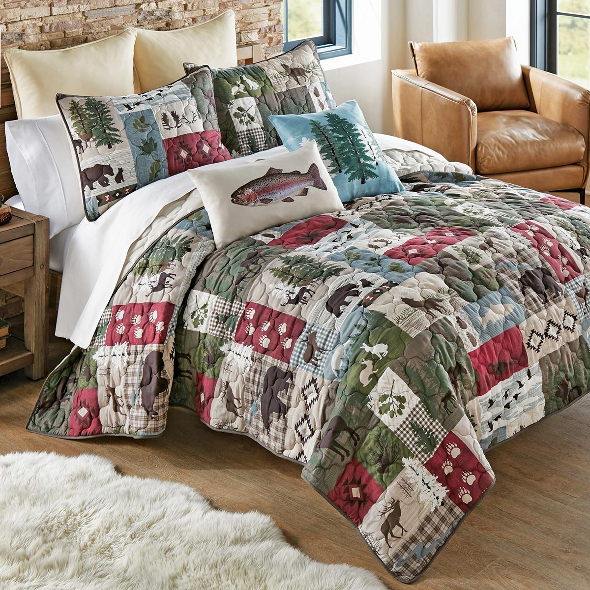 Woodland Wildlife Quilt Bed Set - Twin