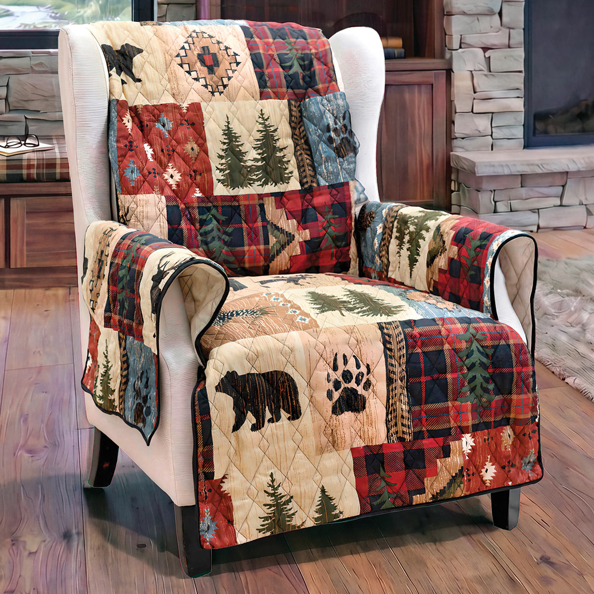Lodge Patches Chair Cover